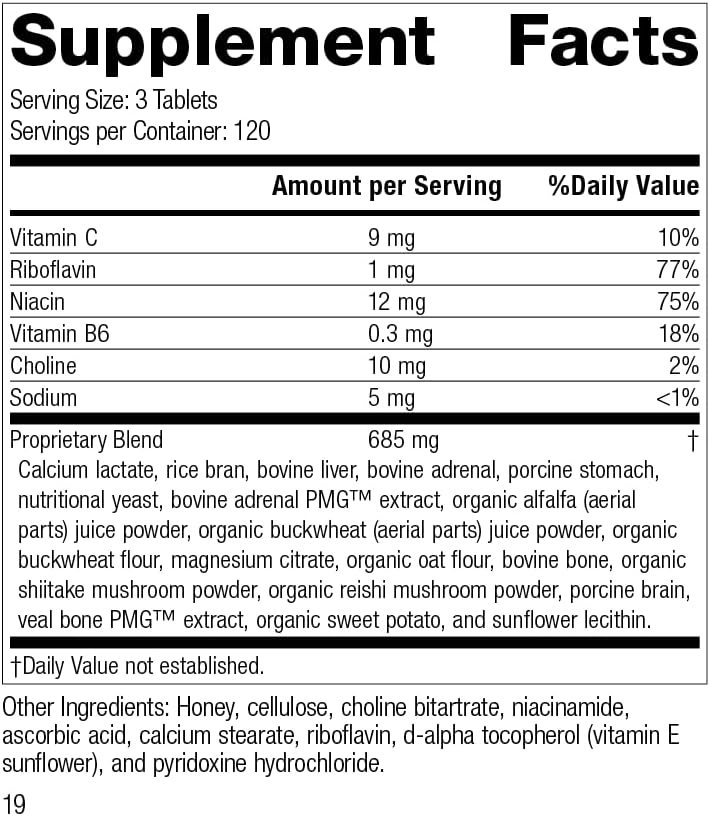 Standard Process Drenamin | Supports Immune System Function, Energy Production, and Balanced Mood | 360 Tablets