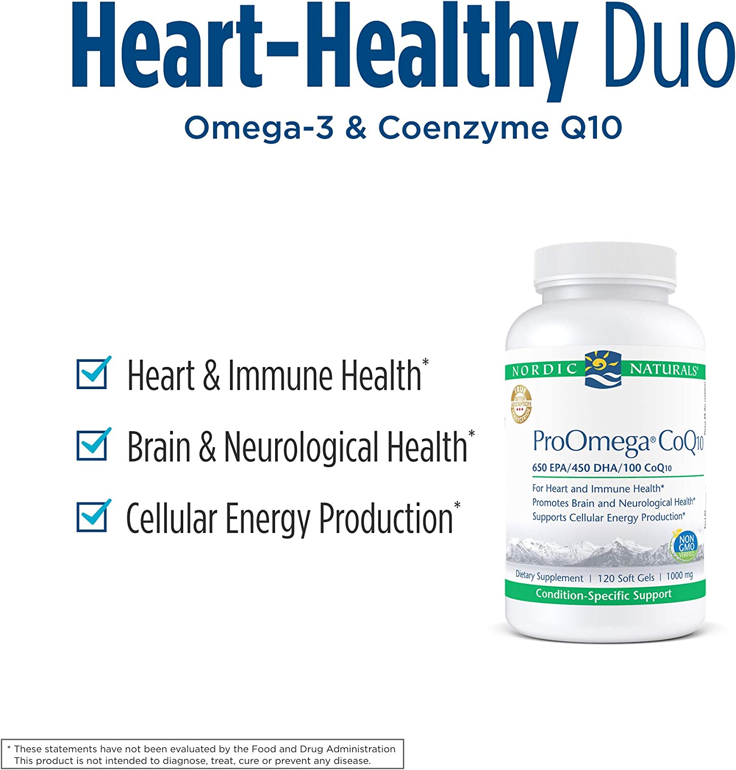 Nordic Naturals ProOmega® CoQ10, 120 Softgels