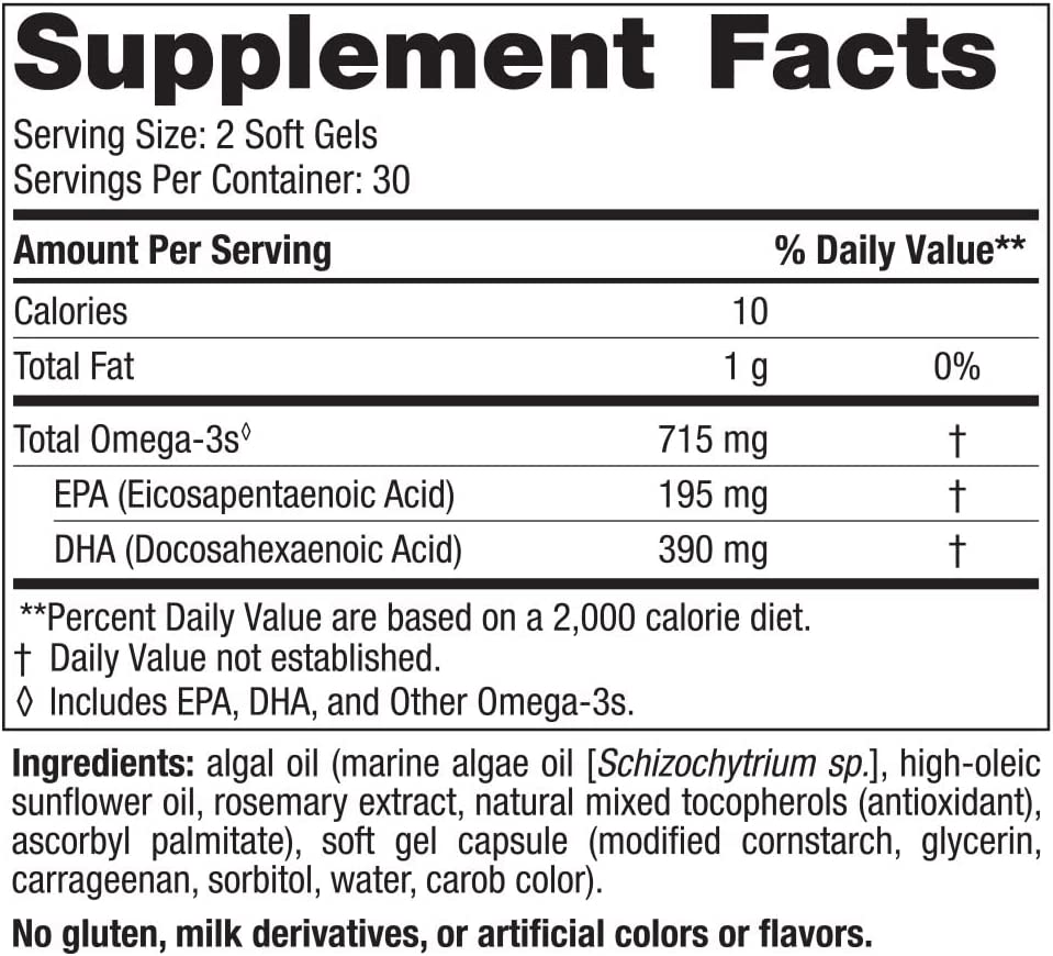 Nordic Naturals Algae Omega, 60 Softgels