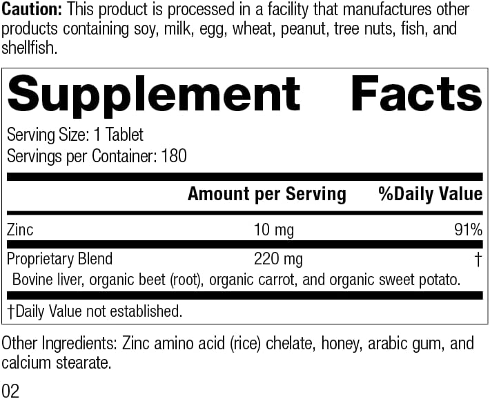 Standard Process Zinc Chelate™, 180 Tablets