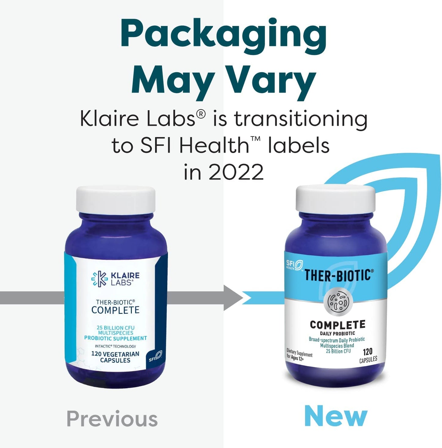 Klaire Labs Ther-Biotic Complete Probiotic, 120 Capsules
