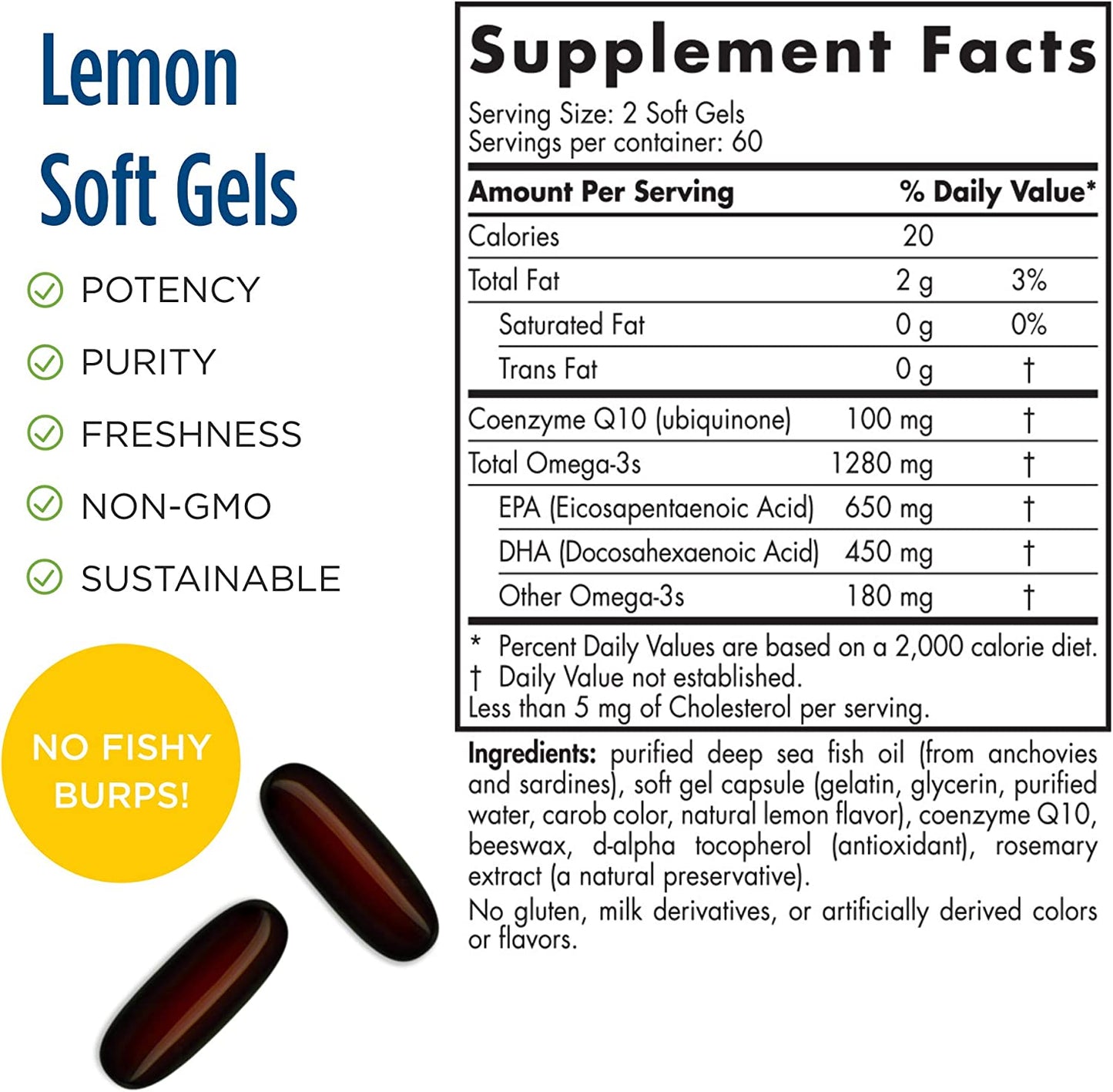 Nordic Naturals ProOmega® CoQ10, 120 Softgels