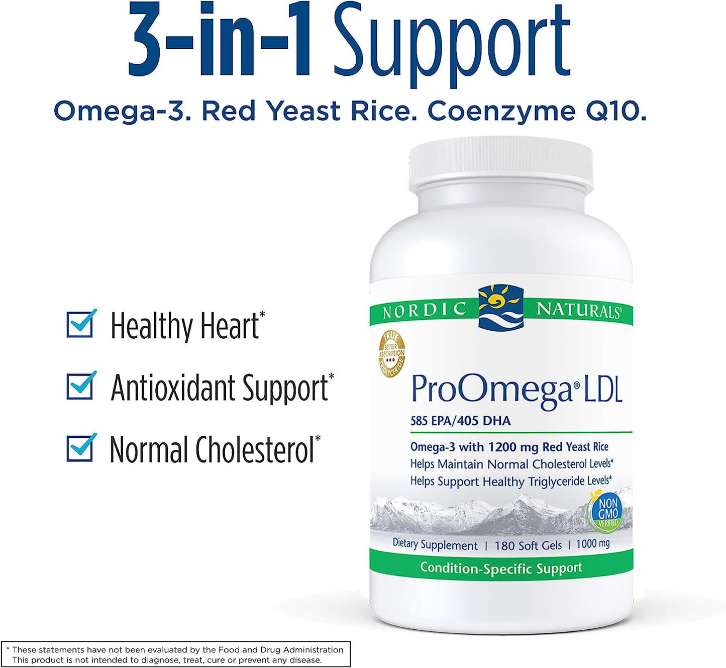 Nordic Naturals Proomega LDL Fish Oil 585 Mg EPA, 180 Softgels