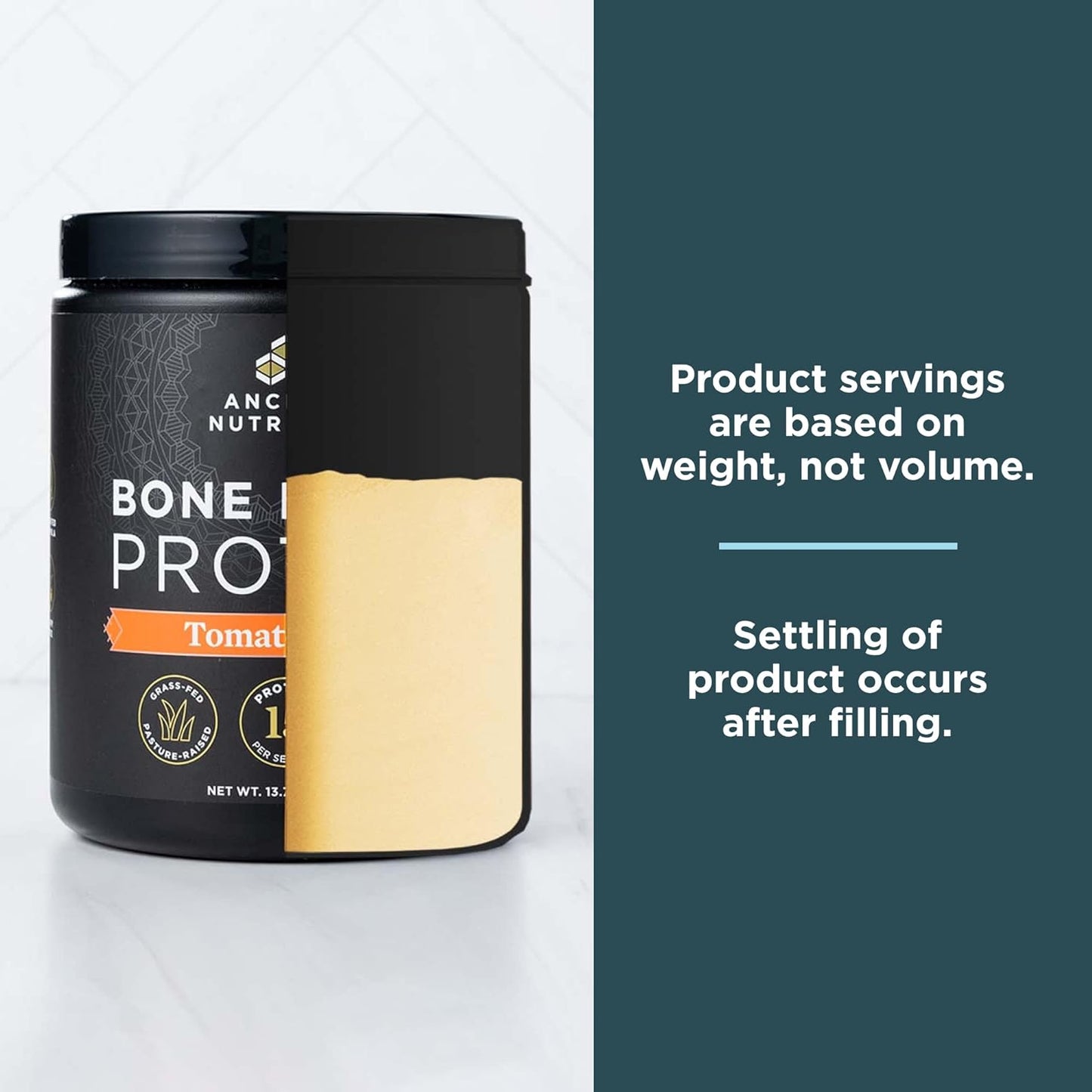 Ancient Nutrition Bone Broth Protein | Powder Tomato Basil (15 Servings)