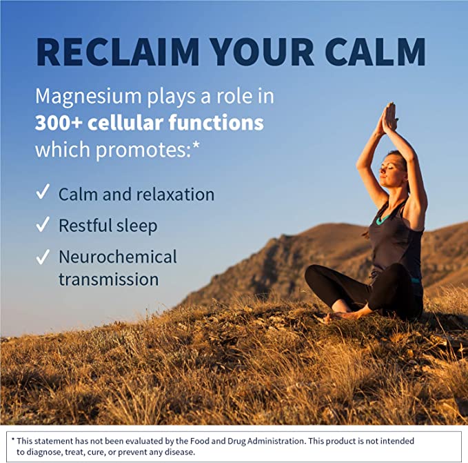 Klaire Labs Magnesium Glycinate Complex - 100mg Bisglycinate Blend to Support Bone Health & Restful Sleep - Chelated for Improved Absorption, 100 Capsules