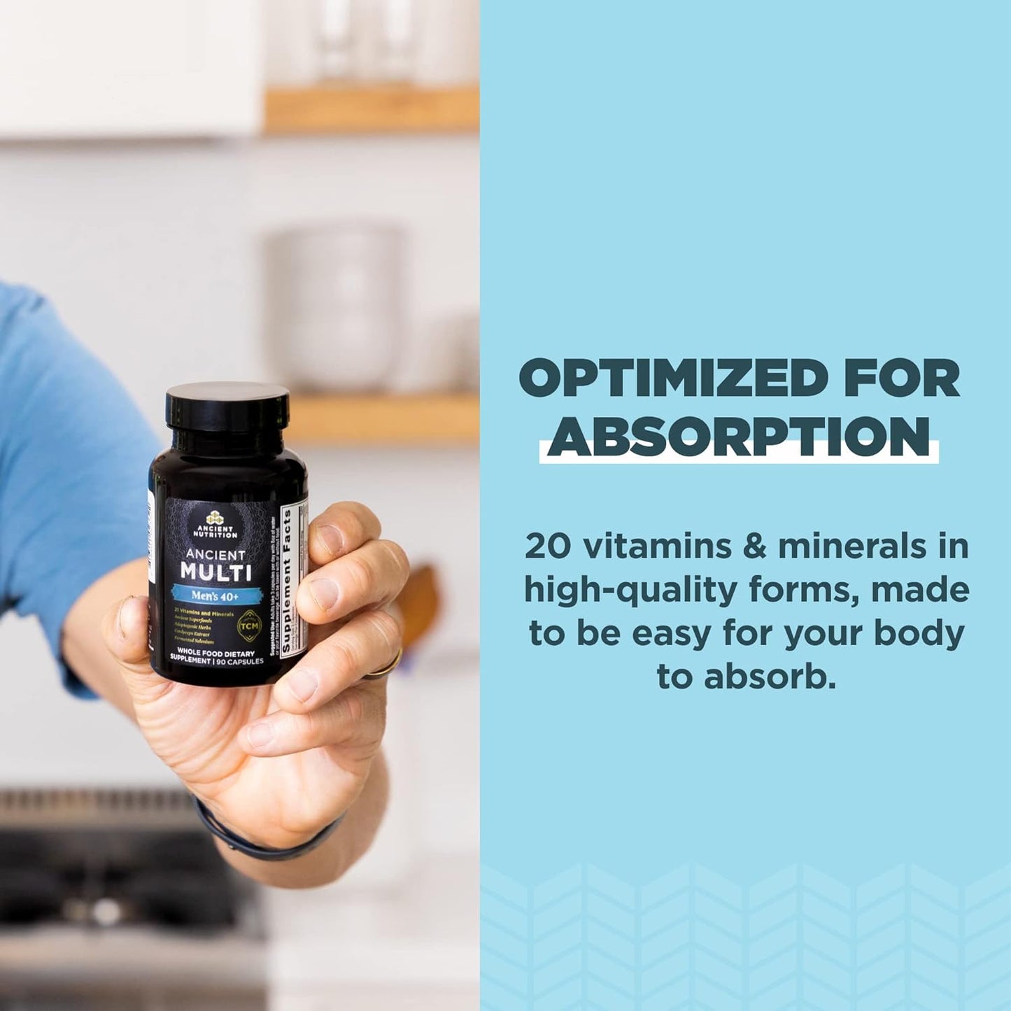 Ancient Nutrition Ancient Multivitamin Men's 40+ | Capsules (90 Capsules)