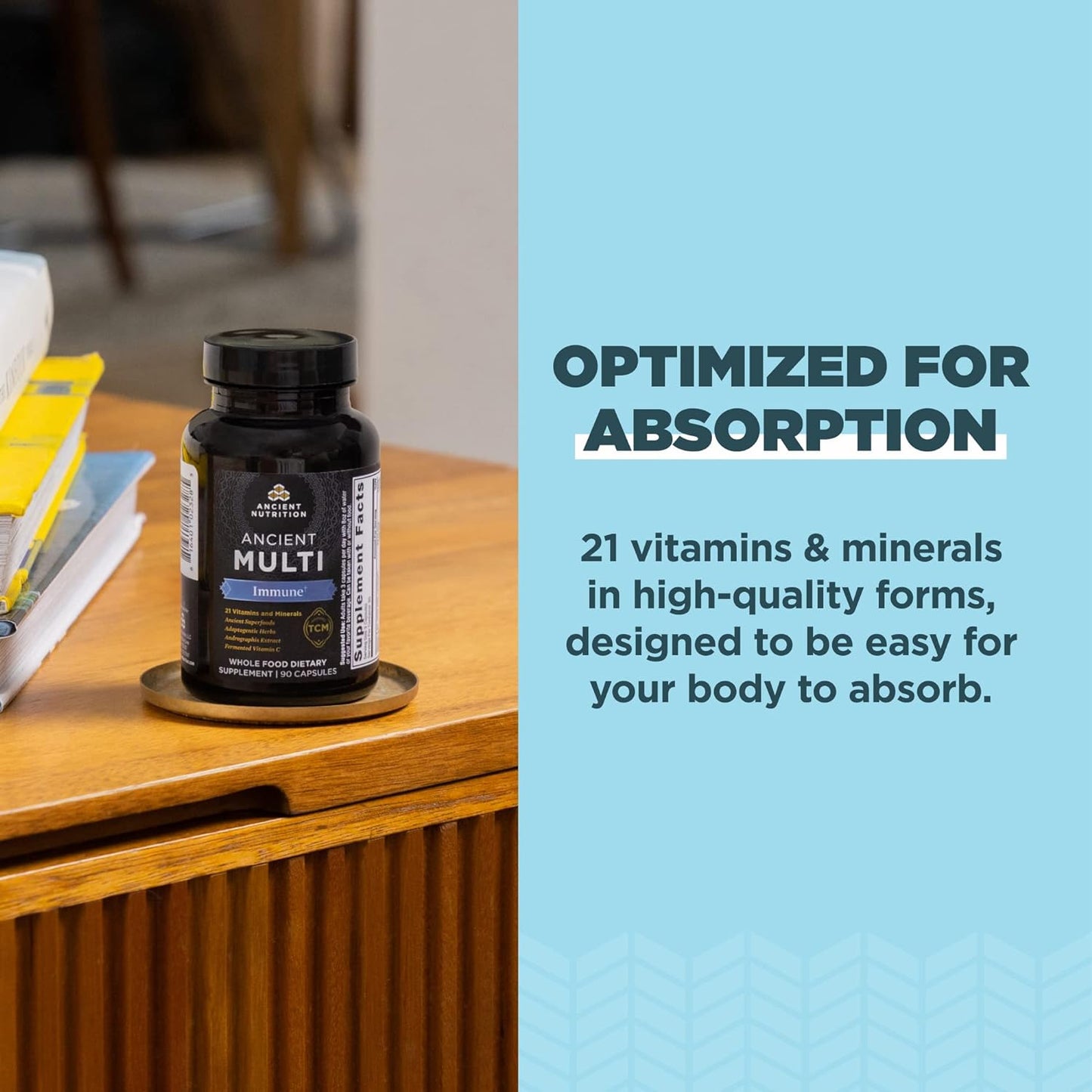 Ancient Nutrition Ancient Multivitamin Immune | Capsules (90 Capsules)