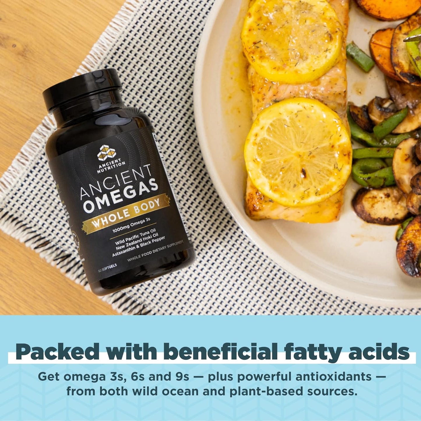 Ancient Nutrition Omega-3s Whole Body | (90 Softgels)