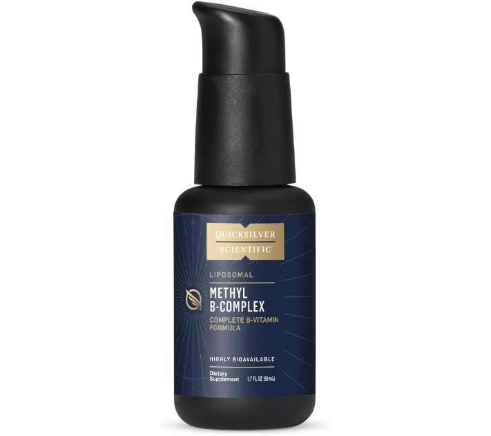 Quicksilver Scientific Methyl B Complex - Liquid Vitamin with Superior Liposomal Absorption of Vitamin B12, Folate, Vitamin B6, Riboflavin, Biotin, Pantothenic Acid, Vitamin B1, Niacin (50 ml)