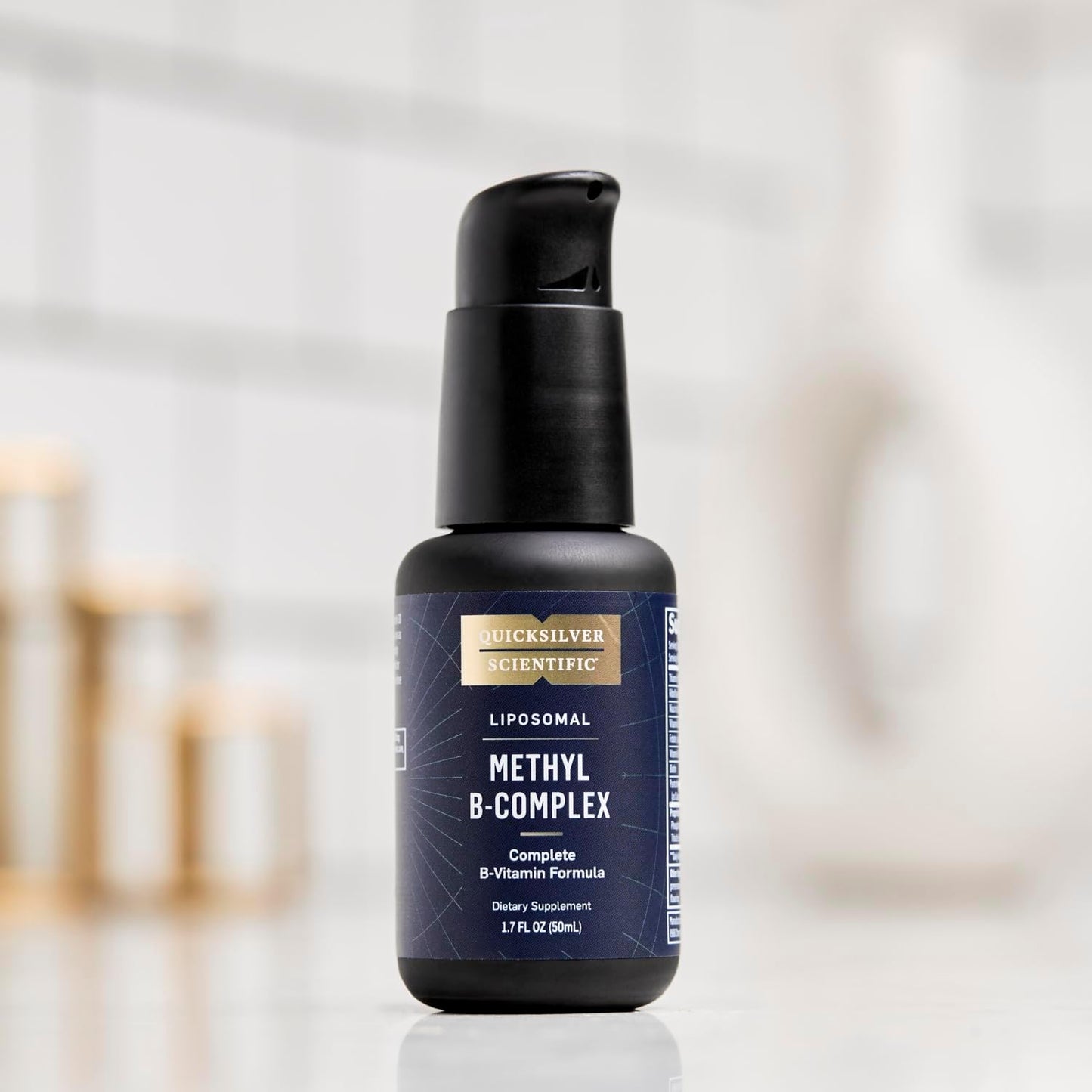 Quicksilver Scientific Methyl B Complex - Liquid Vitamin with Superior Liposomal Absorption of Vitamin B12, Folate, Vitamin B6, Riboflavin, Biotin, Pantothenic Acid, Vitamin B1, Niacin (50 ml)