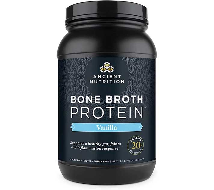 Ancient Nutrition Bone Broth Protein | Powder Vanilla (40 Servings)