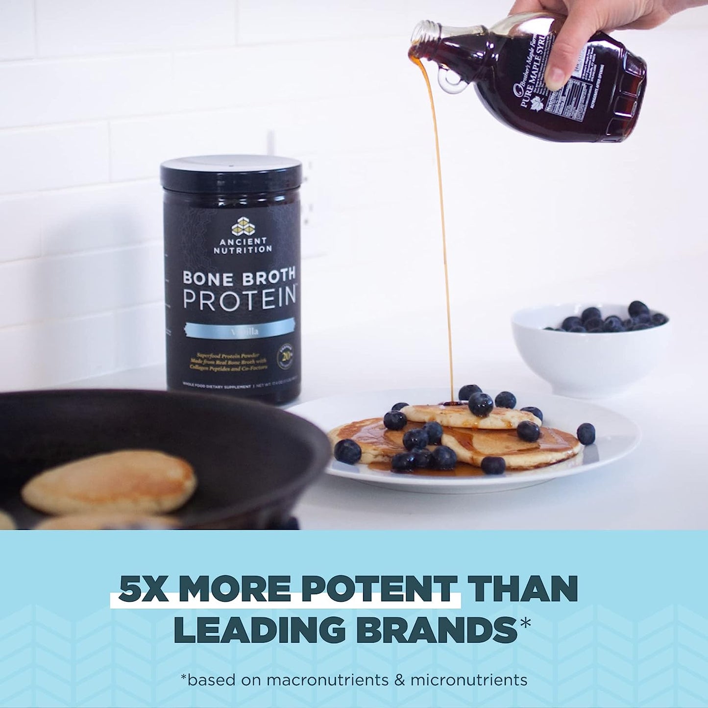 Ancient Nutrition Bone Broth Protein | Powder Vanilla (40 Servings)