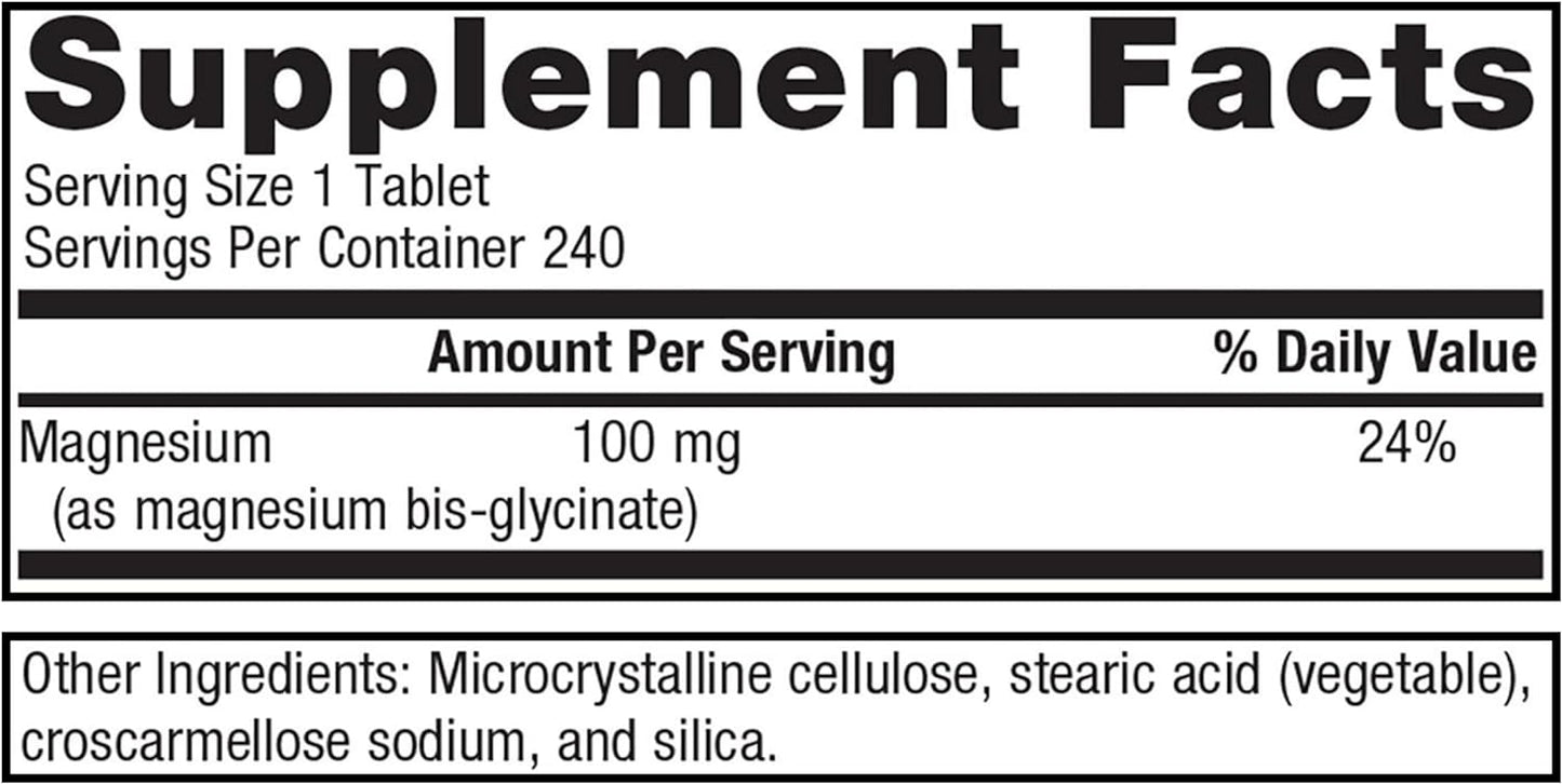 Metagenics Mag Glycinate - Highly Absorbable Magnesium, 240 Tablets