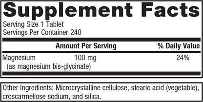 Metagenics Mag Glycinate - Highly Absorbable Magnesium, 240 Tablets