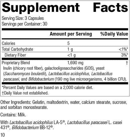 Standard Process ProSynbiotic | Digestion Supplement with Bifidobacterium - Probiotic Supplement for Immune System Support - Gut Health Supplement for Bowel Consistency | 90 Capsules