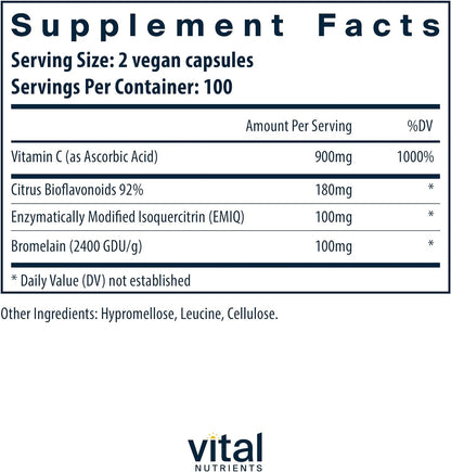 Vital Nutrients Aller-C, 200 Capsules