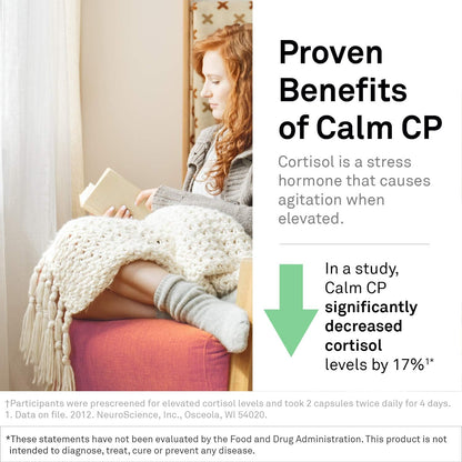 NeuroScience Calm CP - Helps Lower Cortisol, 60 Capsules