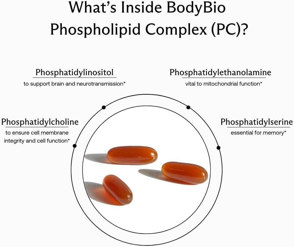 BodyBio Phospholipid Complex PC, 100 Softgels