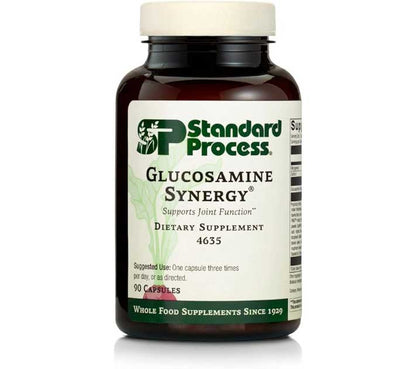 Standard Process Glucosamine Synergy | Whole Food RNA Supplement and Joint Support with Cyanocobalamin, Cholecalciferol, Shiitake, Manganese, Rice Bran, Organic Carrots | 90 Capsules