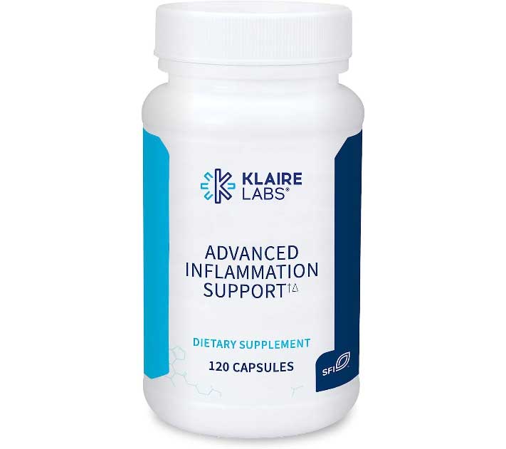 Klaire Labs Advanced Inflammation Support - Hypoallergenic Formula with Boswellia, Stephania & Nettle, 120 Capsules