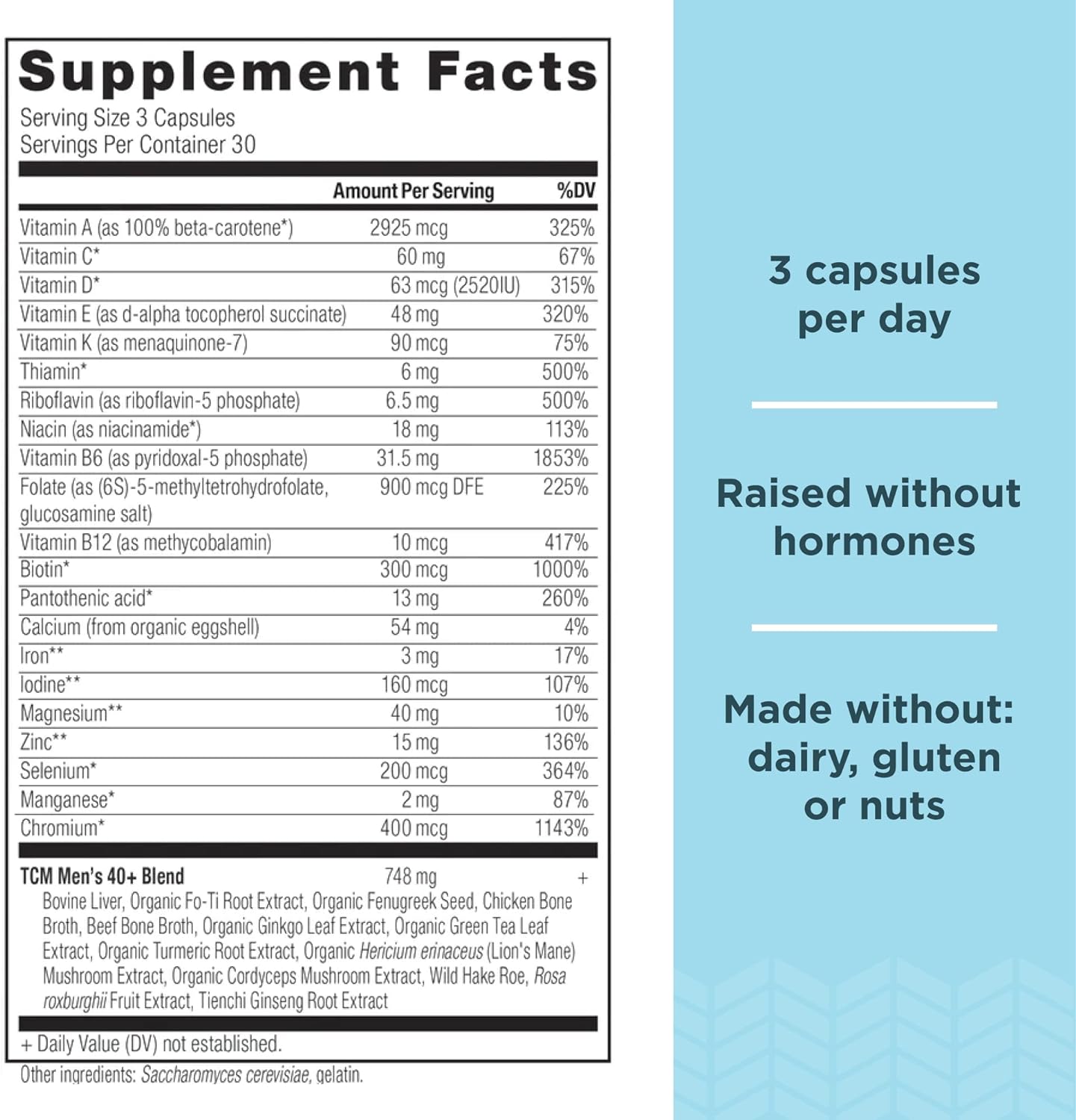 Ancient Nutrition Ancient Multivitamin Men's 40+ | Capsules (90 Capsules)