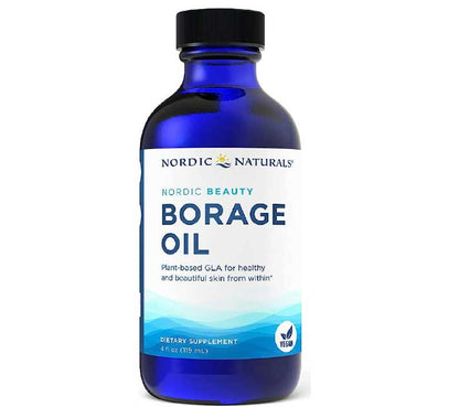 Nordic Naturals Nordic Beauty Borage Oil, Borage Seed Oil, Unique Omega-6 for Healthy and Hydrated Skin, 480 Milligrams of GLA, 4 Ounce