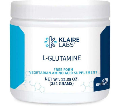 Klaire Labs L Glutamine Powder - 5000mg Free-Form & Hypoallergenic Amino Acid - Supports Muscle Recovery, Immune Support and GI Health - Non Dairy & Gluten Free, 351 G / 60 Servings