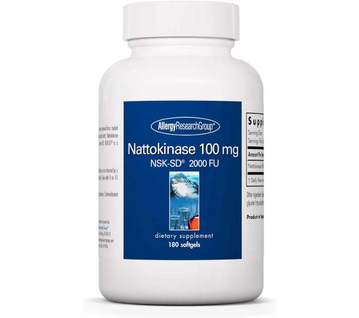 Allergy Research Group Nattokinase 100 mg NSK-SD®, 180 Softgels