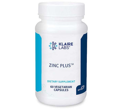 Klaire Labs Zinc Plus Immune Support Supplement - Zinc Citrate with Copper, Vitamin B6 & Vitamin C, 60 Capsules