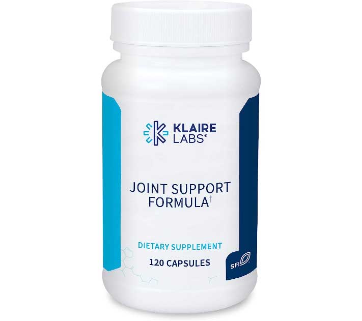 Klaire Labs Joint Support Formula - Promotes Joint Recovery & Cartilage Production with Hydrolyzed Collagen, Chondroitin & Hyaluronic Acid, 120 Capsules