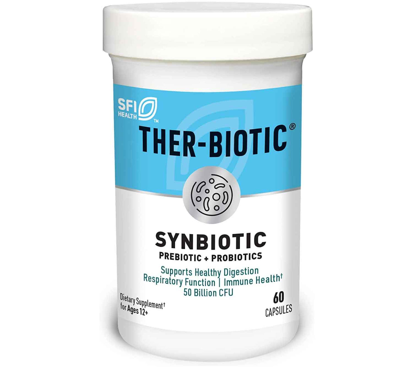 Klaire Labs Ther-Biotic® Synbiotic 50 Billion CFU Shelf Stable, 60 Capsules